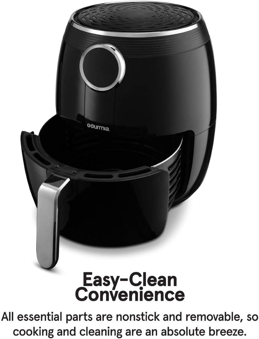 image:imageGourmia Air Fryer 7 Qt Large Capacity FryForce360 Digital Display with 10 Presets Roast Bake Broil Dehydrate Dishwasher Safe Accessories BlackBlack