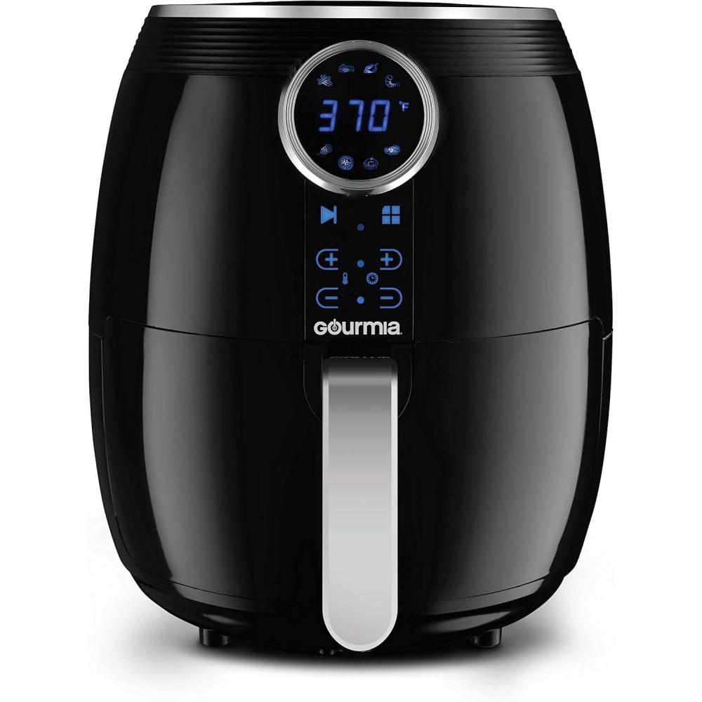 image:imageGourmia Air Fryer 7 Qt Large Capacity FryForce360 Digital Display with 10 Presets Roast Bake Broil Dehydrate Dishwasher Safe Accessories BlackBlack