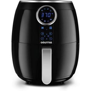 Gourmia Air Fryer – 7 Qt Large Capacity, FryForce360º, Digital Display with 10 Presets, Roast, Bake, Broil, Dehydrate, Dishwasher Safe Accessories, Black(Black)