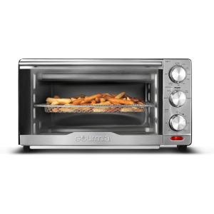 Gourmia Toaster Oven Air Fryer Combo 17 cooking presets 1700W french door digital air fryer oven 24L capacity accessories, convection rack, baking pan tray recipe book GTF7460,Large,Black(Silver)