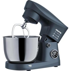 Gourmia 5 Quart Digital Electric Stand Mixer with Attachments, Bowl Shield, Dough Hook, Whisk and Beater – LED Display Timer – 10 Speed Kitchen Countertop Dough Maker Machine for Bread, Cake, Cookies