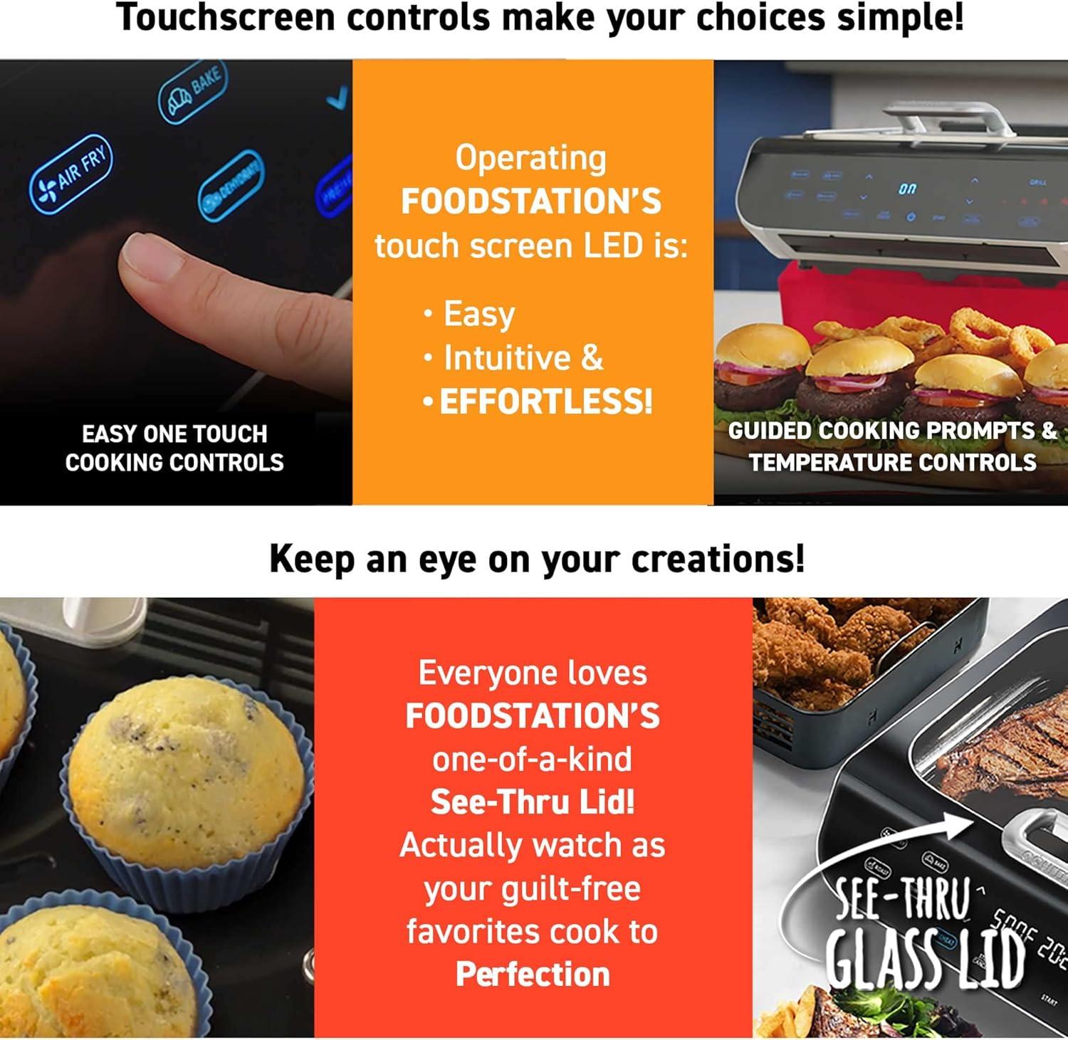 image:imageGourmia Smokeless Indoor Grill amp Air Fryer raclette grill with Smoke Extracting Technology for indoor grill ExtraLarge Nonstick Cooking electric grill indoor Korean BBQ Style 6 Quart FoodStationAir Fryer Grill 6 QT