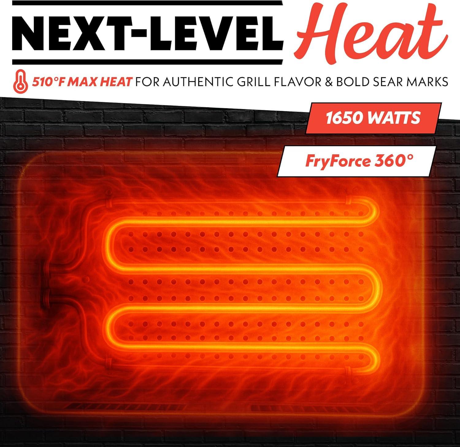 image:imageGourmia Smokeless Indoor Grill amp Air Fryer raclette grill with Smoke Extracting Technology for indoor grill ExtraLarge Nonstick Cooking electric grill indoor Korean BBQ Style 6 Quart FoodStation6Q