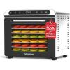 image:imageGourmia 8 Tray Digital Food Dehydrator  360 Airflow 30 Minute24 Hour Timer Glass Door Jerky Fruits Veggies amp More 95F185F 625W Stainless Steel8 Tray